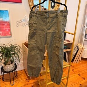 Women’s Olive Green Cargo Jogger Pants